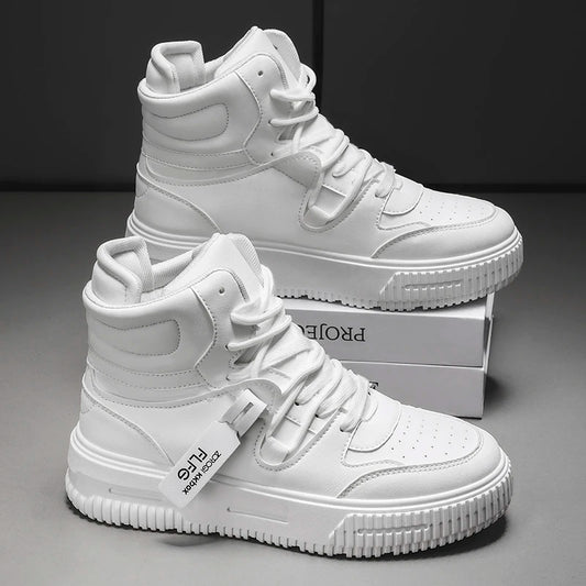 Baskets décontractées de mode, chaussures de skateboard montantes, bottines pour étudiants, hommes et femmes, tendance, résistantes à l'usure, bicolores, pour couples