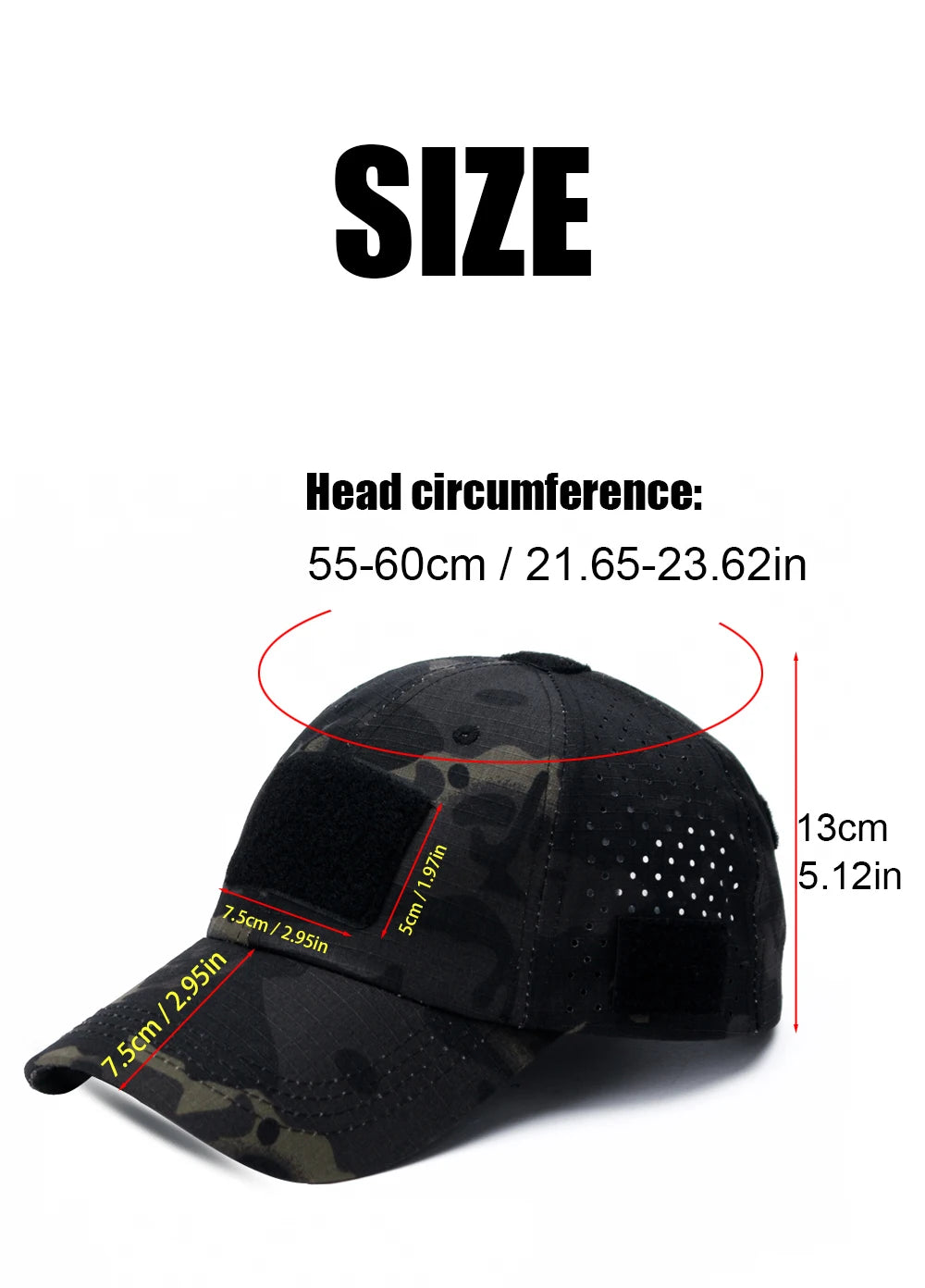 Breathable Camouflage Baseball Cap UV Sun Protection Hat for Outdoor Sports Fishing Camping Hiking Hunting