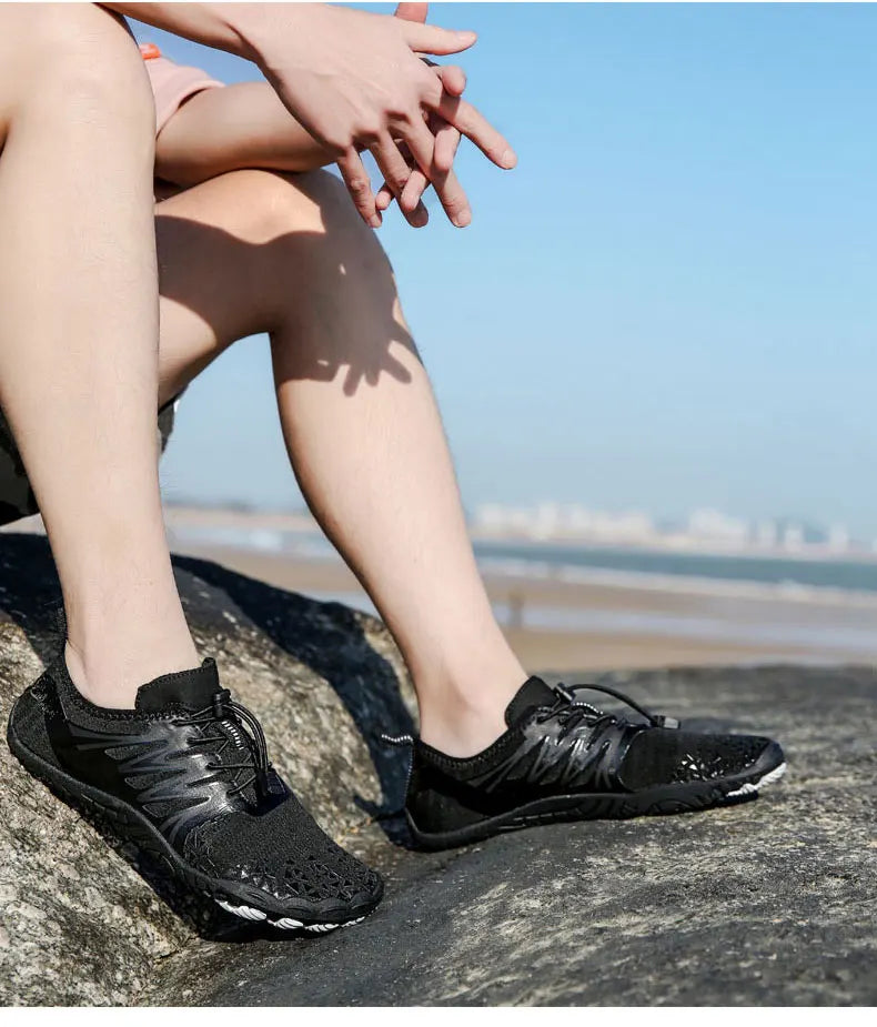 EOCENE pánske a dámske barefoot outdoorové športové aqua topánky, rýchloschnúce tenisky do vody na pláž, plávanie, fitness, brodenie, turistiku a cyklistiku