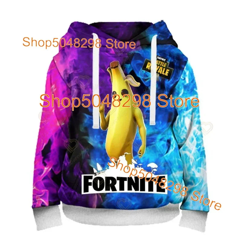 Men Women Hoodie 3D Battle Royale Print Fortnite Victory Printed Hoodies Boys Girls Hooded Streetwear Sweatshirts