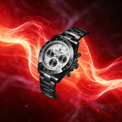 PAGANI DESIGN Men Exquisite Quartz Watch Luxury Choice VK63 Sapphire Mirror Stainless Steel Calendar Small Three-Pin Chronograph