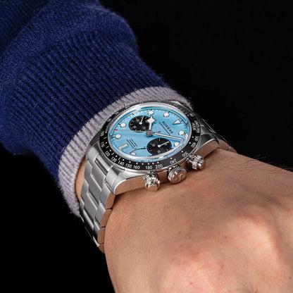 Sugess Chronograph Men Watch Original ST1907 Swanneck Pilot Mechanical Wristwatches Domed Sapphire Crystal Dopamine S457 2025new
