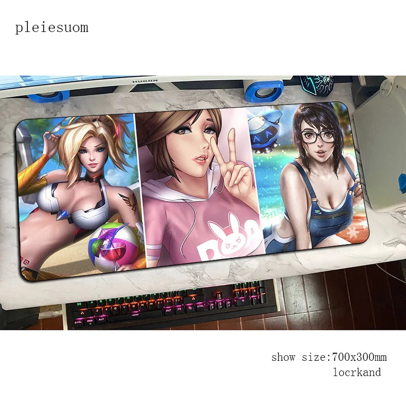 Overwatch podloga za miš s HD printom, gaming podloga za miš, igra, 900x400x3mm, podloga za miš za gamere, računalni stol, najpovoljnija podloga, notebook mousemat, PC