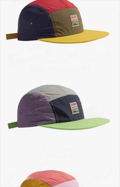 Retro Japanese Style Hip-hop Hats 5 Panel Thin Flat Brimmed Baseball Cap Quick-drying Breathable Sunscreen Hat Unisex