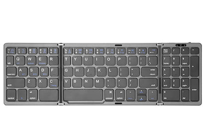 Teclado Bluetooth sem fios dobrável e recarregável para iPad, telemóvel, tablet, notebook e escritório — mini teclado sem fios