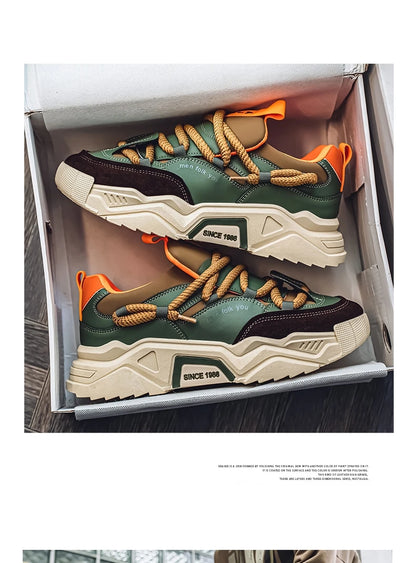 Sneakers casual da uomo - Moda primaverile - Scarpe da skateboard basse e versatili per uomo, adatte agli sport all'aria aperta