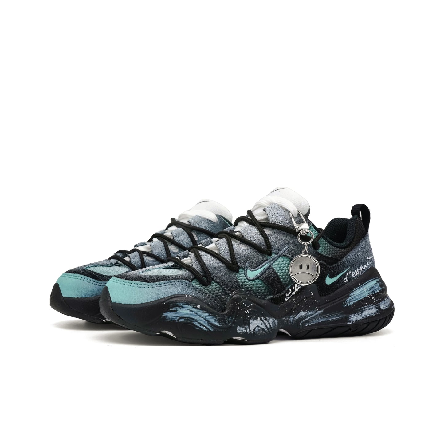 Nike Tech Hera Ink Blue Wanderer, Footprint Pioneer Low top Casual Shoes Unisex Black
