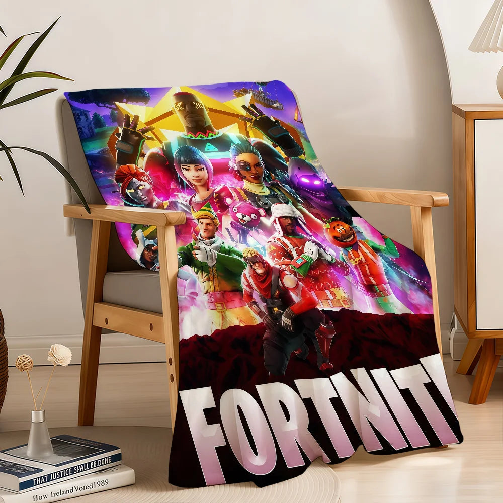 Blanket Throw Super Cosy Plush Living F-FORTNITES-ES Game Room Sofa Couch Childish Birthday Gifts