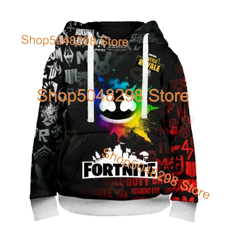 Men Women Hoodie 3D Battle Royale Print Fortnite Victory Printed Hoodies Boys Girls Hooded Streetwear Sweatshirts