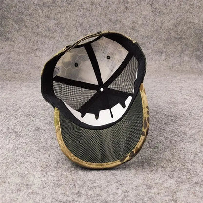 Gorra de béisbol de malla transpirable de verano para hombre, talla grande, ajustable, gorra casual de camuflaje para actividades al aire libre y en la selva, para hombre, 62 cm