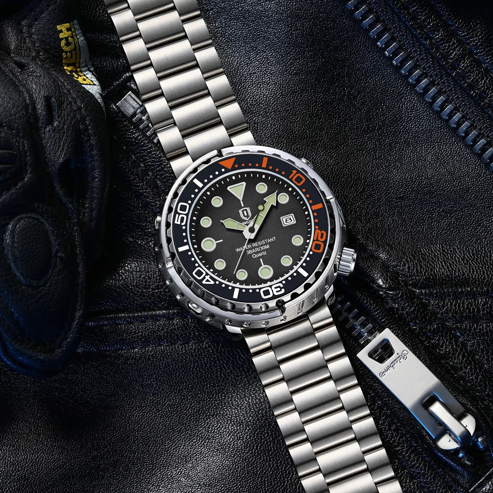 QINGXIYA Sports Men Quartz Watch Silicone Strap Waterproof Luminous Date Wristwatch Mens Military Clock Man Relogio Masculino