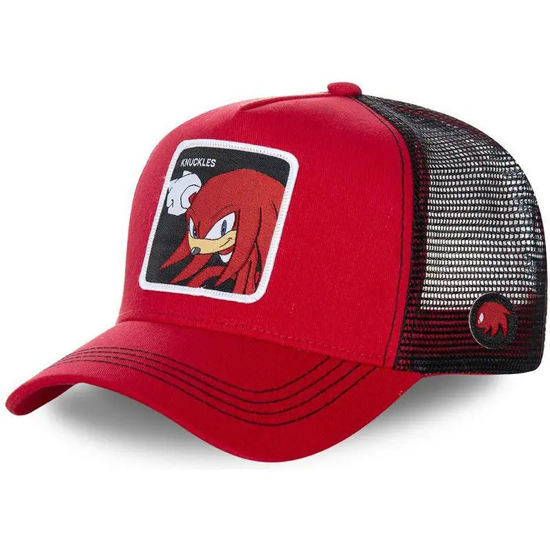 Cartoon Sonics Series Creativity Baseball Caps Summer Breathable Mesh Trucker Sun Hat Adjustable Hip-Hop Hat