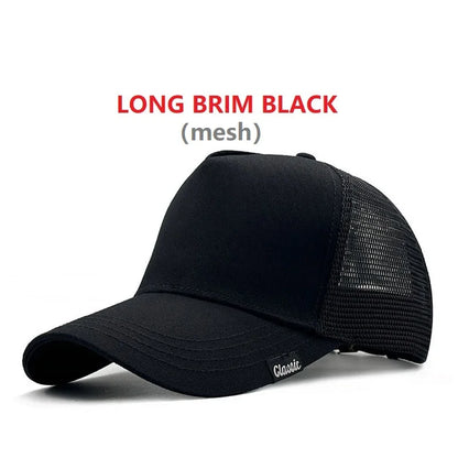 Unisex Quick Dry Big Head Mesh Baseball Cap Adjustable plus Size Summer Snapback Hat Comfortable Breathable 56-65cm