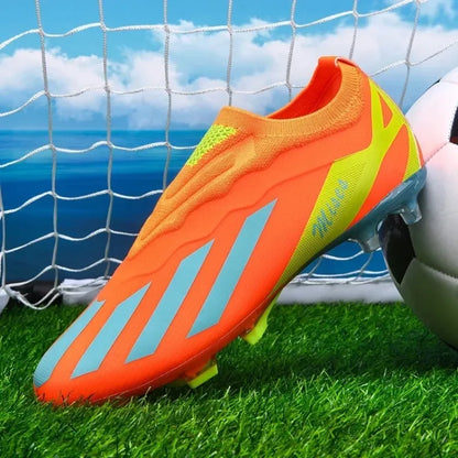 New Men Soccer Shoes Cleats Outdoor Sport Training Breathable Football Boots Long Spikes FG Boys Non Slip Match Comfortable