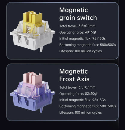 AJAZZ AK980 MAX Wired Magnetic Switch Keyboard 0.01mm 8K Mechanical Keyboards Hot Swap ARGB E-sports Games Customized Keyboard