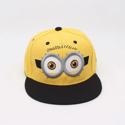 MINIONS flat-brimmed hip-hop hat Cartoon Despicable Me fashion baseball cap adjustable sun hat for boys in summer Gift