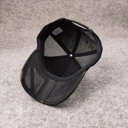 Gorra de béisbol de malla transpirable de verano para hombre, talla grande, ajustable, gorra casual de camuflaje para actividades al aire libre y en la selva, para hombre, 62 cm
