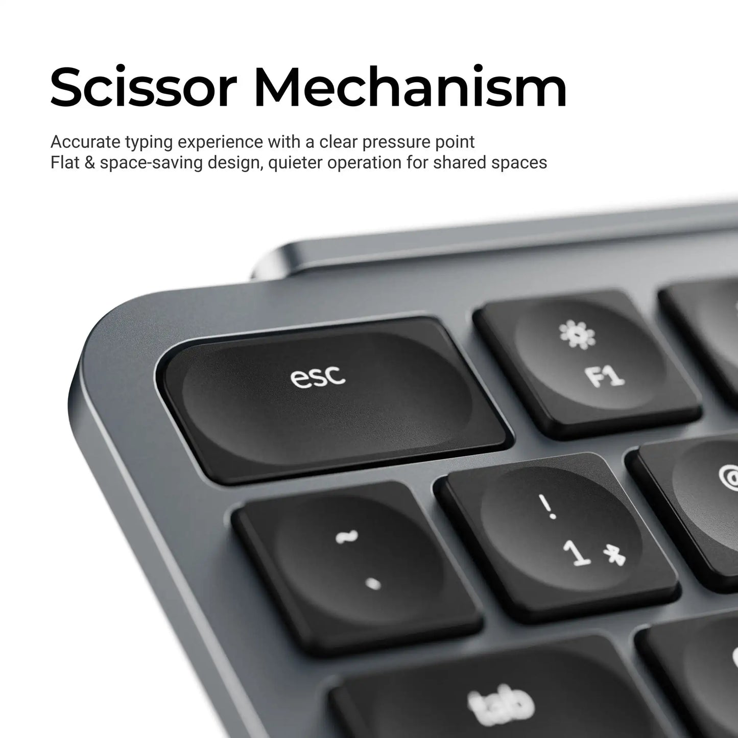 Tastiera wireless ultra-sottile Keychron B6 Pro layout ISO, formato completo, portatile e leggera, con connessioni 2.4GHz e Bluetooth