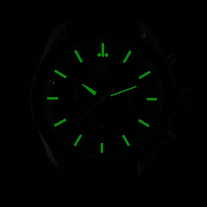 Watchdives WD1863 Watch VK63 Quartz Chronograph Movement Bubble Sapphire Crystal 100m Waterproof Luminous 39mm Vintage Watches