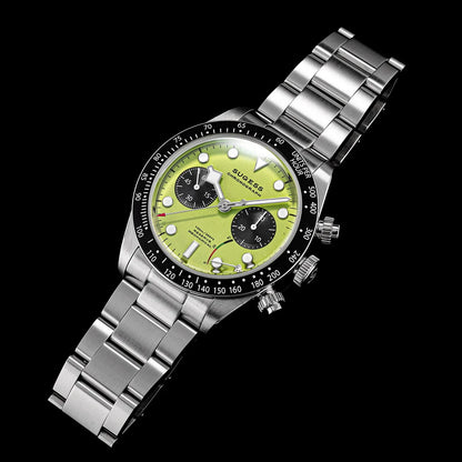 Sugess Chronograph Men Watch Original ST1907 Swanneck Pilot Mechanical Wristwatches Domed Sapphire Crystal Dopamine S457 2025new
