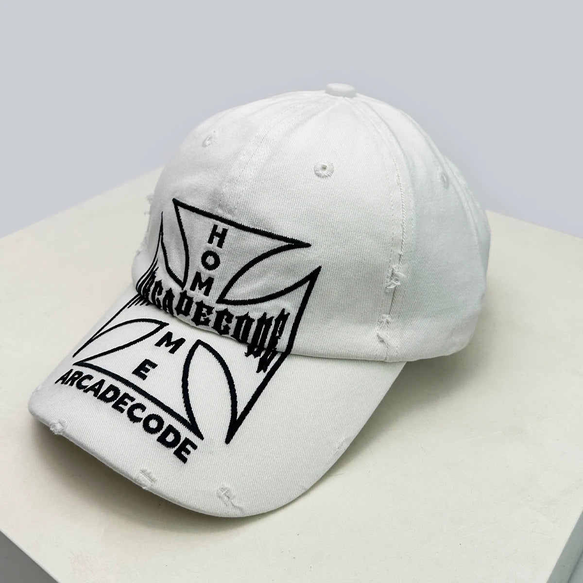 New Unisex Broken Style Bull's-eye Cross Embroidery Baseball Hats Sunshade Personal Versatile Peaked Caps Street Fashion Hip Hop