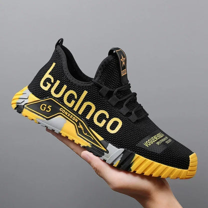 Runing Sport Fashion High Top Sneakers Zapatillas De Deporte Men Casual Mesh Shoes Light Soft Breathable Vulcanize Shoes