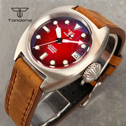 Tandorio 36mm Dive Military Automatic Miyota8215 Mechanical Watch for Men Domed Sapphire Unisex Wristwatch 20BAR Waterproof Lume