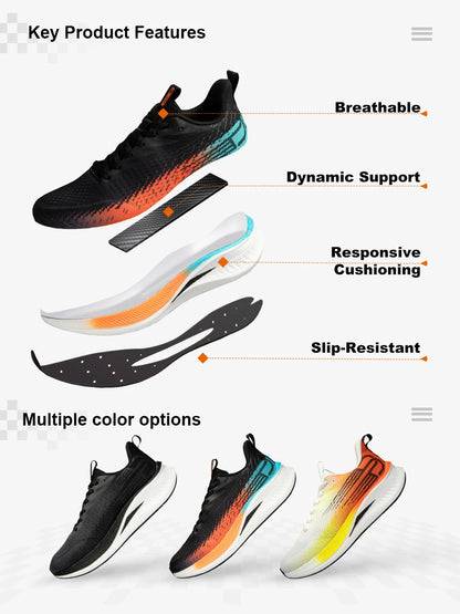 Baasploa løbesko til mænd, professionelle træningssko til kvinder, med kulfiberplade, åndbare sneakers i mesh, lette unisex-sportssko til mænd