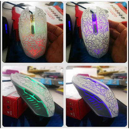 2400 DPI USB-bedrade gamingmuis met ledverlichting, professionele gamermuis, ergonomische computermuis voor PC, laptop en Macbook
