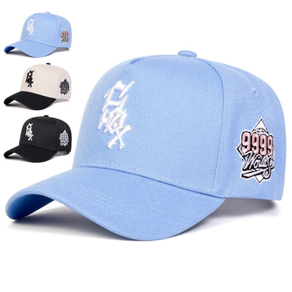 Unisex SOX 9999 Letter Embroidery Baseball Caps Adjustable Casual Hats Spring and Autumn Outdoor Sunscreen Hat