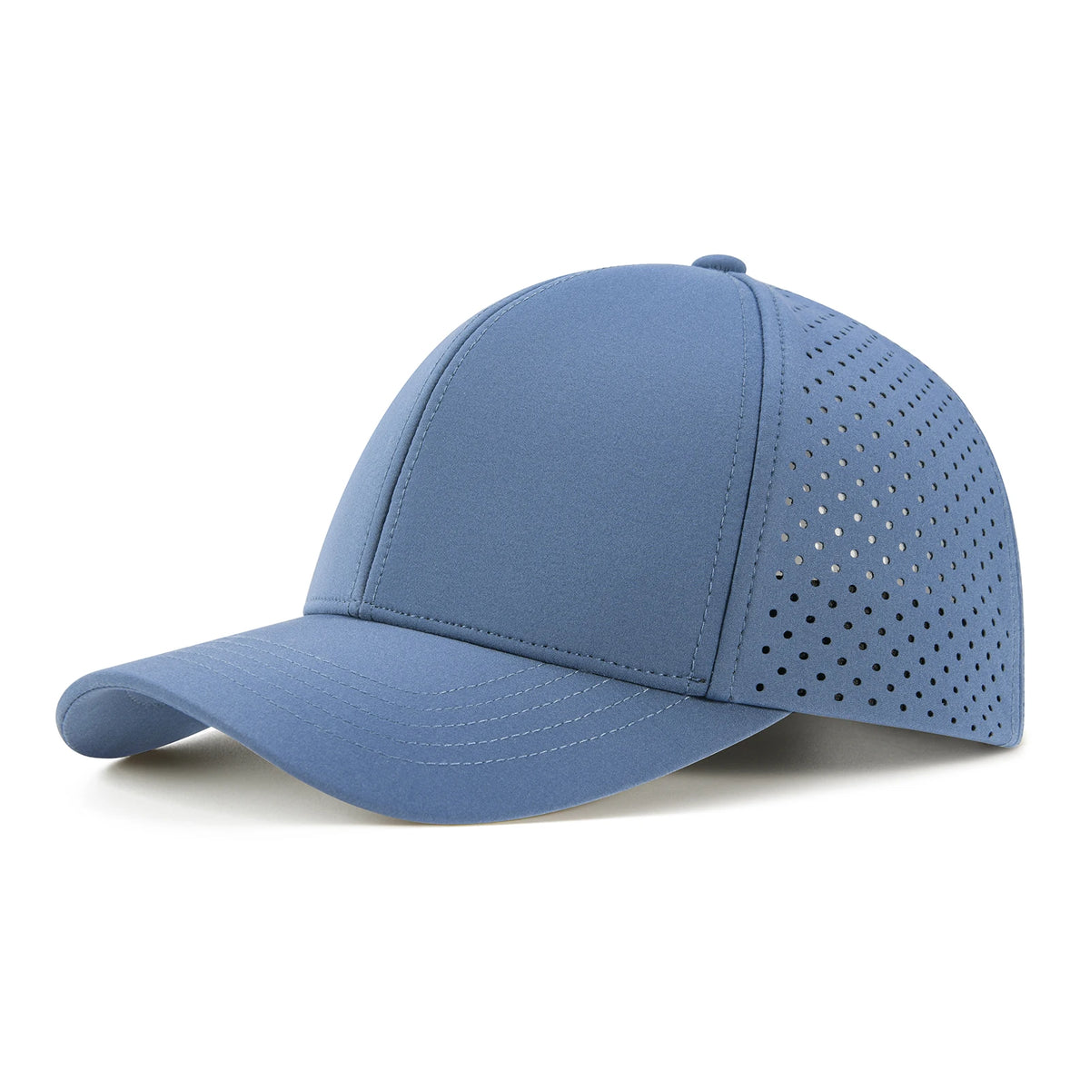 VOBOOM Șapcă de baseball pentru bărbați, cu uscare rapidă, din plasă tăiată cu laser, cu bor curbat, tip snapback, pentru alergare în aer liber și călătorii, negru