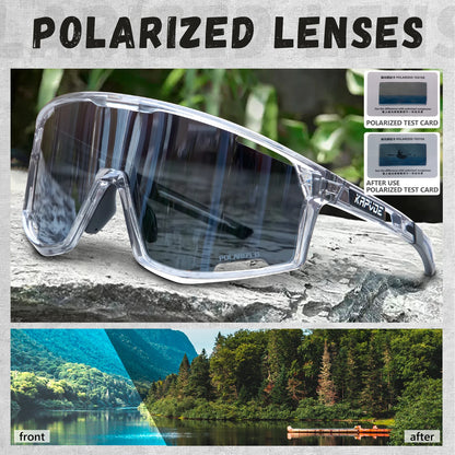 KAPVOE Polarised Cycling Glasses Sports Sunglasses Men Women Outdoor MTB Baseball Lenses UV400 Bicycle Cycling Eyewear Sale