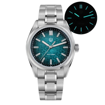 Watchdives WD0003B ‌Aventurine Dial Watch VH31 Quartz Movement Sapphire Crystal Luminous 100m Waterproof 36mm Vintage Watches