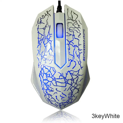 2400 DPI USB-bedrade gamingmuis met ledverlichting, professionele gamermuis, ergonomische computermuis voor PC, laptop en Macbook