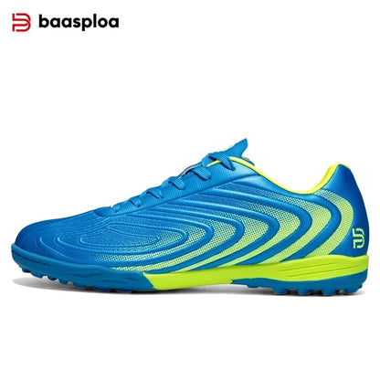 Baasploa Chaussures de football professionnelles pour homme, chaussures de sport d'entraînement antidérapantes pour l'extérieur, chaussures de football légères en cuir pour homme, Chuteira Campo