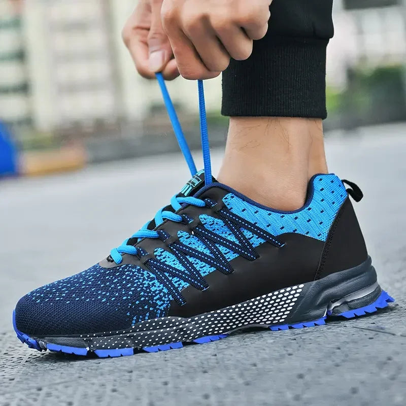 2025 Thick Soled Sports Shoes Youth Mesh Breathable Running Shoes Trend Spring Summer Korean Large Black and White Shoes walk