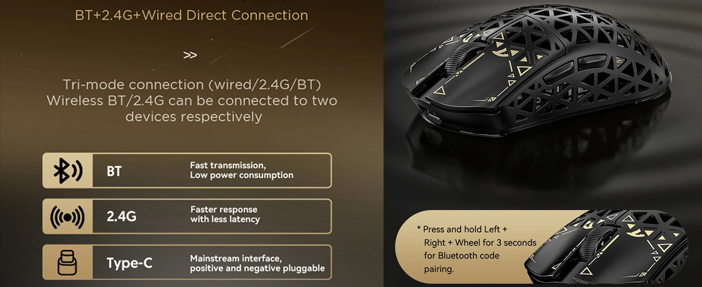 ATTACK SHARK R5 Ultra 8K karbonfiber vezeték nélküli gamer egér 42000 DPI-s PAW3950 MAX érzékelővel – 39g ultrakönnyű kivitel Win/Mac rendszerekhez