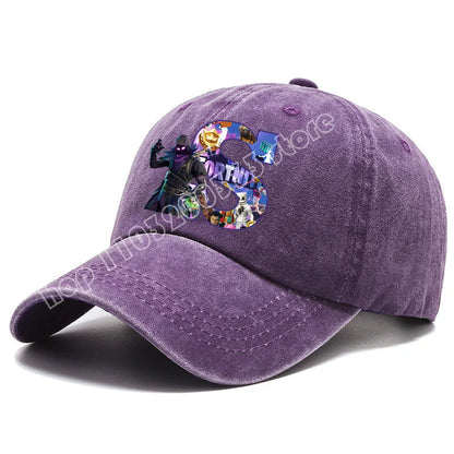 Gorra de béisbol para adulto Fortnite A-Z Letter, para hombre y mujer, ajustable, de denim lavado, estilo retro hip hop, sombrero para el sol, accesorio para deportes al aire libre, regalo