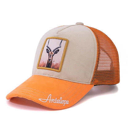 Unisex „Trucker“ kepurė su „Grizzlies“ raštu, su siuvinėtu motyvu, iš zomšos, vasarinė kepurė nuo saulės, vasarinė kepurė su gyvūnų motyvu, beisbolo kepurė vyrams ir moterims