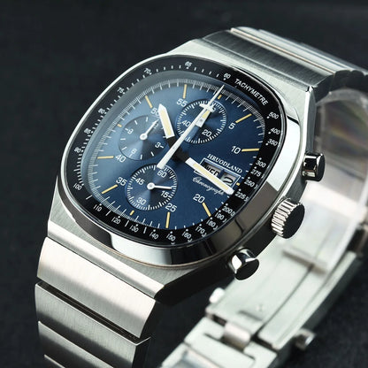 Hruodland new 2025 new 0S00 retro men's quartz chronograph sapphire stainless steel waterproof 5Bar luminous C3 reloj hombre