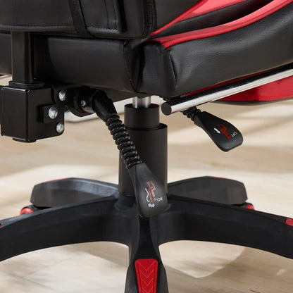360° Ergonomic Gaming Chair Racing Style Leather Office Chair with Lumbar Support, Headrest, Footrest, Swivel Reclining Computer Gaming Chair