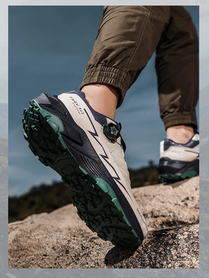 Scarpe da trekking traspiranti da uomo — Fibbia girevole, suola antiscivolo