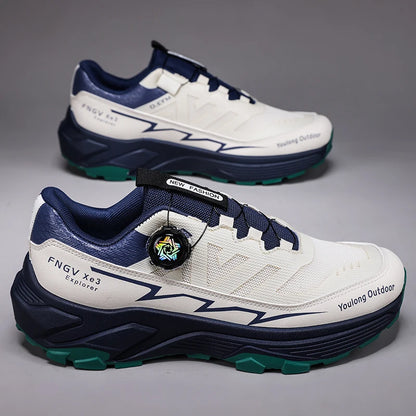 Scarpe da trekking traspiranti da uomo — Fibbia girevole, suola antiscivolo