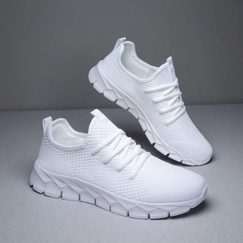 Heren sneakers van mesh, lichtgewicht damesschoenen, casual platte schoenen, heren hardloop- en sportschoenen, zachte tennisschoenen, ademende herensneakers