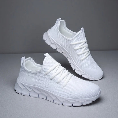 Heren sneakers van mesh, lichtgewicht damesschoenen, casual platte schoenen, heren hardloop- en sportschoenen, zachte tennisschoenen, ademende herensneakers