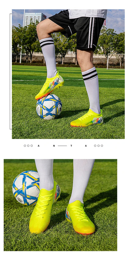 Nuovi scarpini da calcio da uomo, tacchetti FG antiscivolo per allenamento, scarpe da calcio con tacchetti lunghi, da partita, ultraleggeri, per outdoor, dropshipping