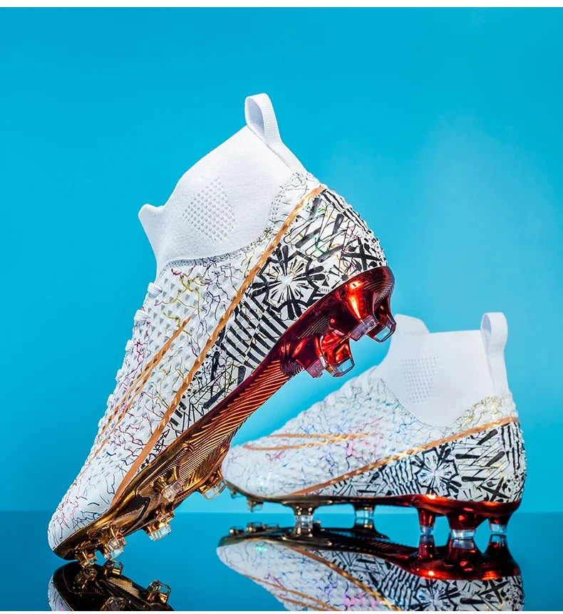 Chaussures de football pour enfants, crampons de football pour garçons et filles, chaussures de sport d'extérieur légères, durables et antidérapantes pour les jeunes