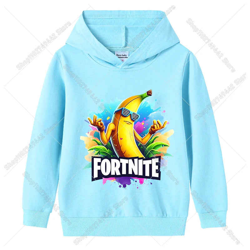 Dječja hoodie majica Fortnites za jesen, dukserica s kapuljačom za dječake i djevojčice, tanka trenirka, pulover dugih rukava, sportska dječja odjeća