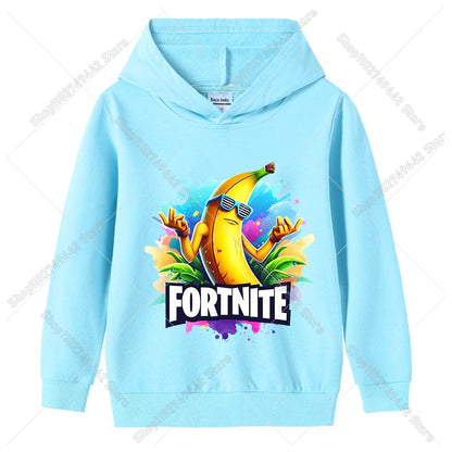 Dječja hoodie majica Fortnites za jesen, dukserica s kapuljačom za dječake i djevojčice, tanka trenirka, pulover dugih rukava, sportska dječja odjeća