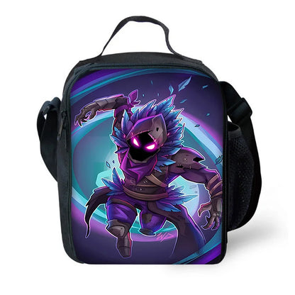 Mochilas Infantis de Design Gaming F-FortniteS com Lancheira e Estojo, Mochilas Escolares de Grande Capacidade para Meninos e Meninas, Melhor Presente